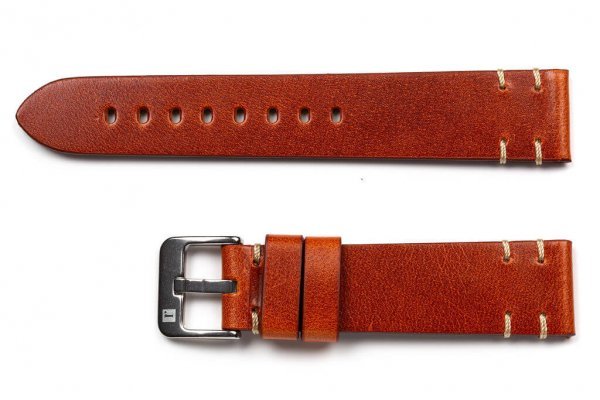 萬年鐘錶 - 手工皮革錶帶 Handmade leather strap  雪城 Siracusa 鐵鏽色 Rust