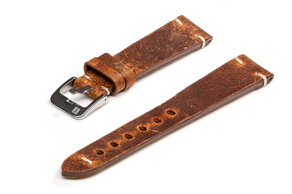 萬年鐘錶 - 手工皮革錶帶 Handmade leather strap  佛羅倫薩 Firenze Collection 棕色  Brown