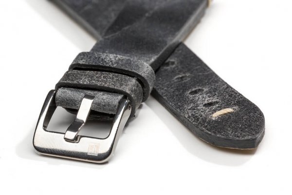 萬年鐘錶 - 手工皮革錶帶 Handmade leather strap  佛羅倫薩 Firenze Collection 灰色  Gray