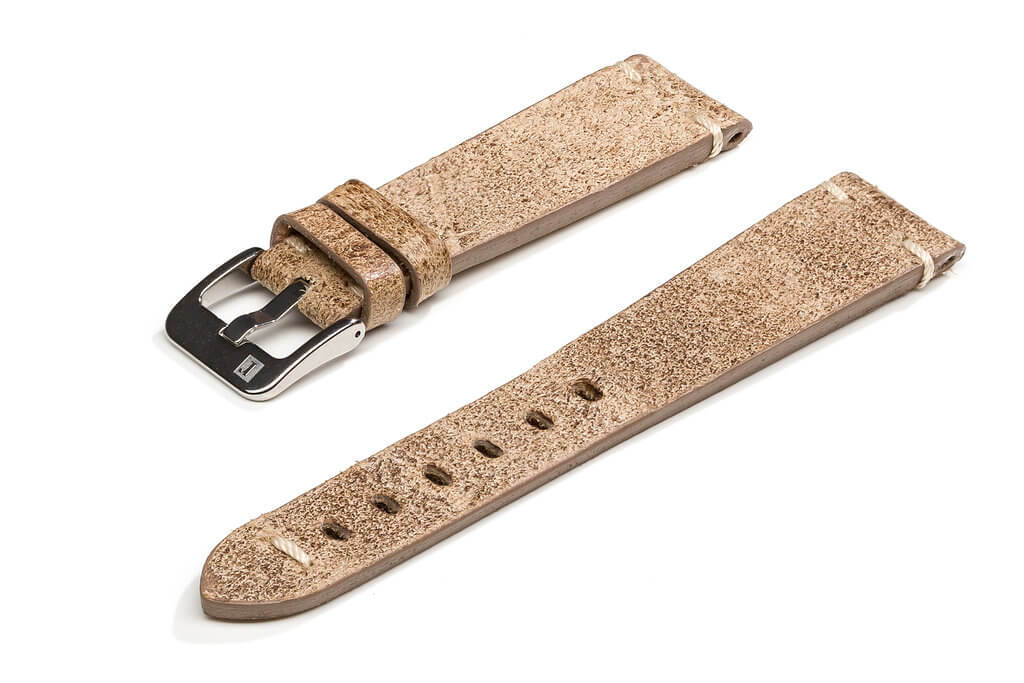 萬年鐘錶 - 手工皮革錶帶 Handmade leather strap  佛羅倫薩 Firenze Collection 沼澤色  Swamp