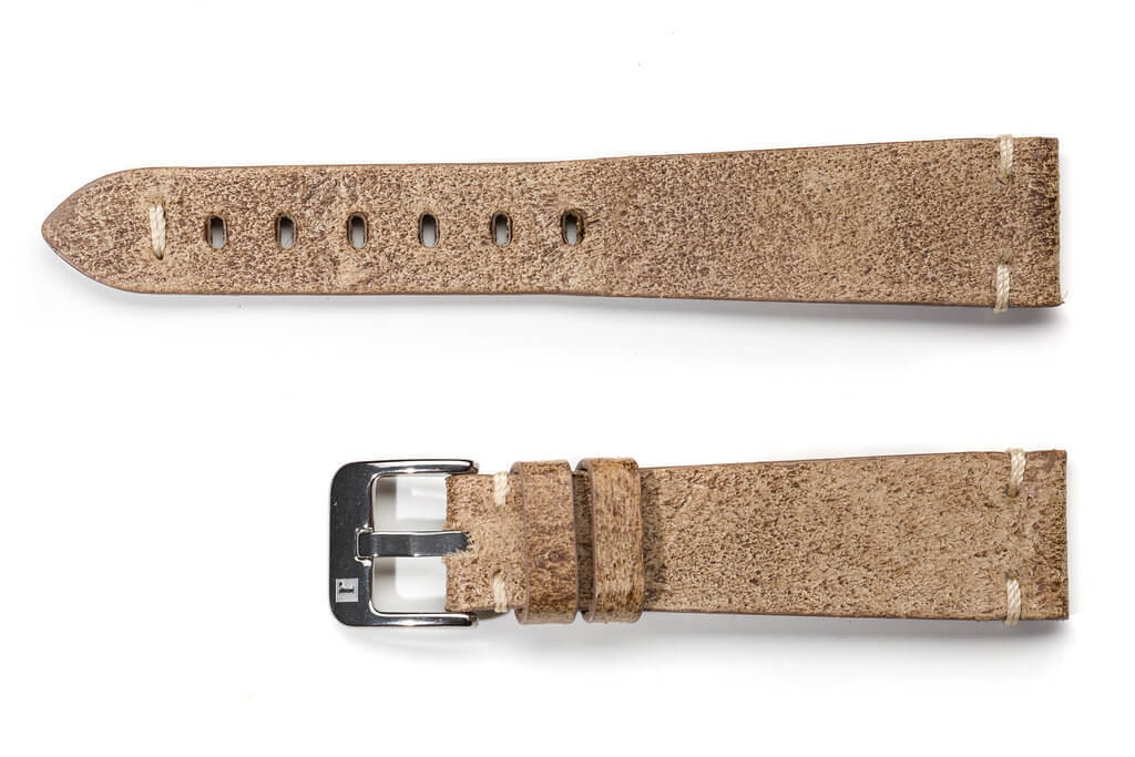 萬年鐘錶 - 手工皮革錶帶 Handmade leather strap  佛羅倫薩 Firenze Collection 沼澤色  Swamp