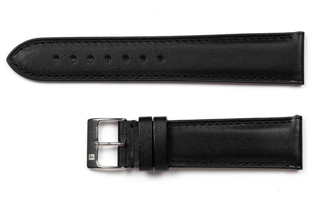 萬年鐘錶 - 手工皮革錶帶 Handmade leather strap  那不勒斯 Napoli 黑色 Black