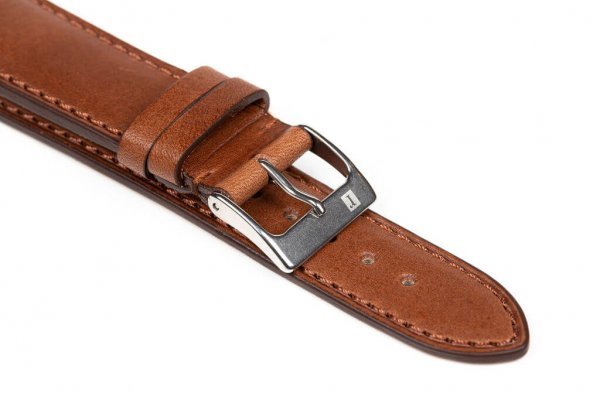 萬年鐘錶 - 手工皮革錶帶 Handmade leather strap  那不勒斯 Napoli 深棕色 Dark Brown