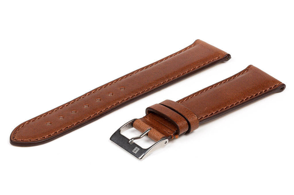 萬年鐘錶 - 手工皮革錶帶 Handmade leather strap  那不勒斯 Napoli 深棕色 Dark Brown