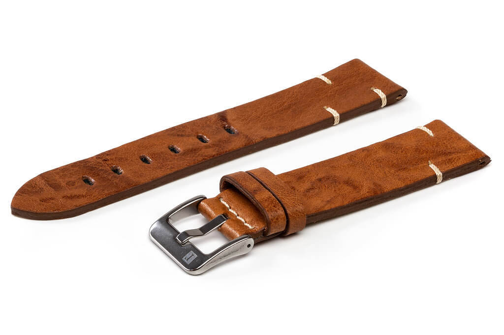 萬年鐘錶 - 手工皮革錶帶 Handmade leather strap  馬泰拉 Matera Collection 棕色 Brown