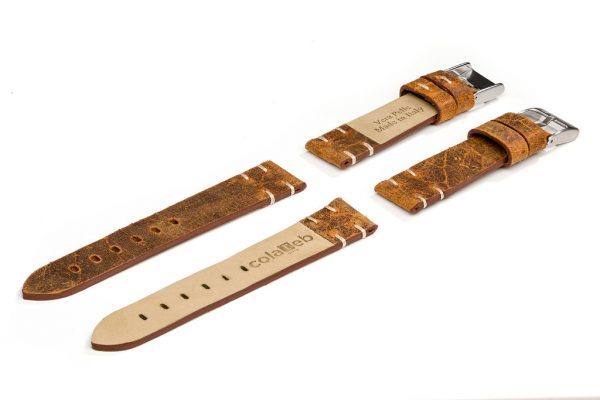 萬年鐘錶 - 手工皮革錶帶 Handmade leather strap  佩魯賈 Perugia Collection 棕色 Brown