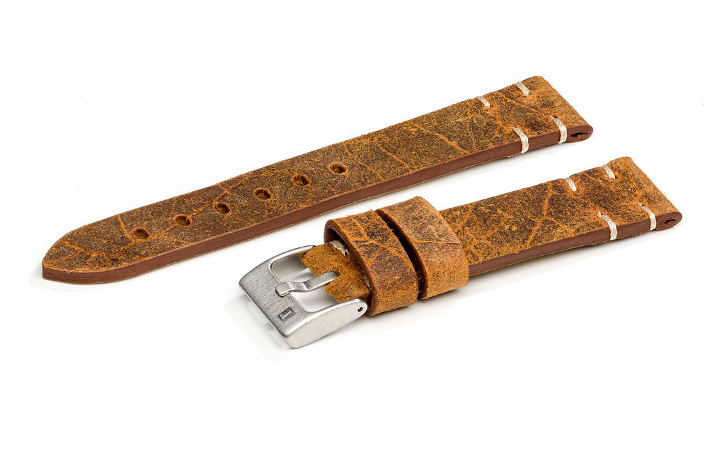 萬年鐘錶 - 手工皮革錶帶 Handmade leather strap  佩魯賈 Perugia Collection 棕色 Brown
