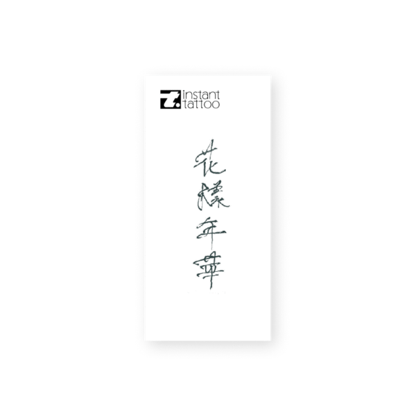 即時紋身instant Tattoo 花樣年華 화양연화 Beautiful Moments