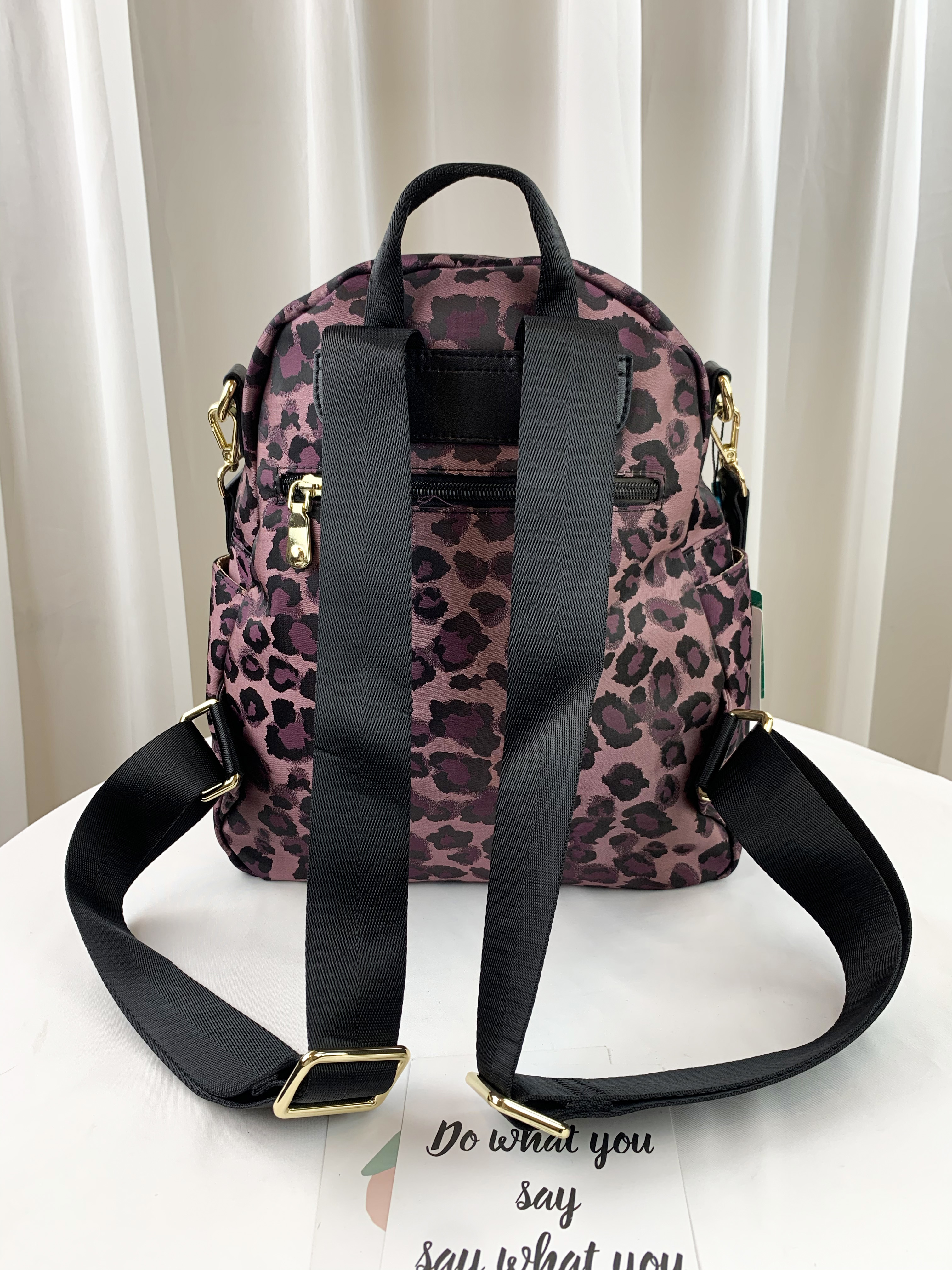 GOODS 豹紋尼龍防潑水運動風後背包 / 側背包  #2669