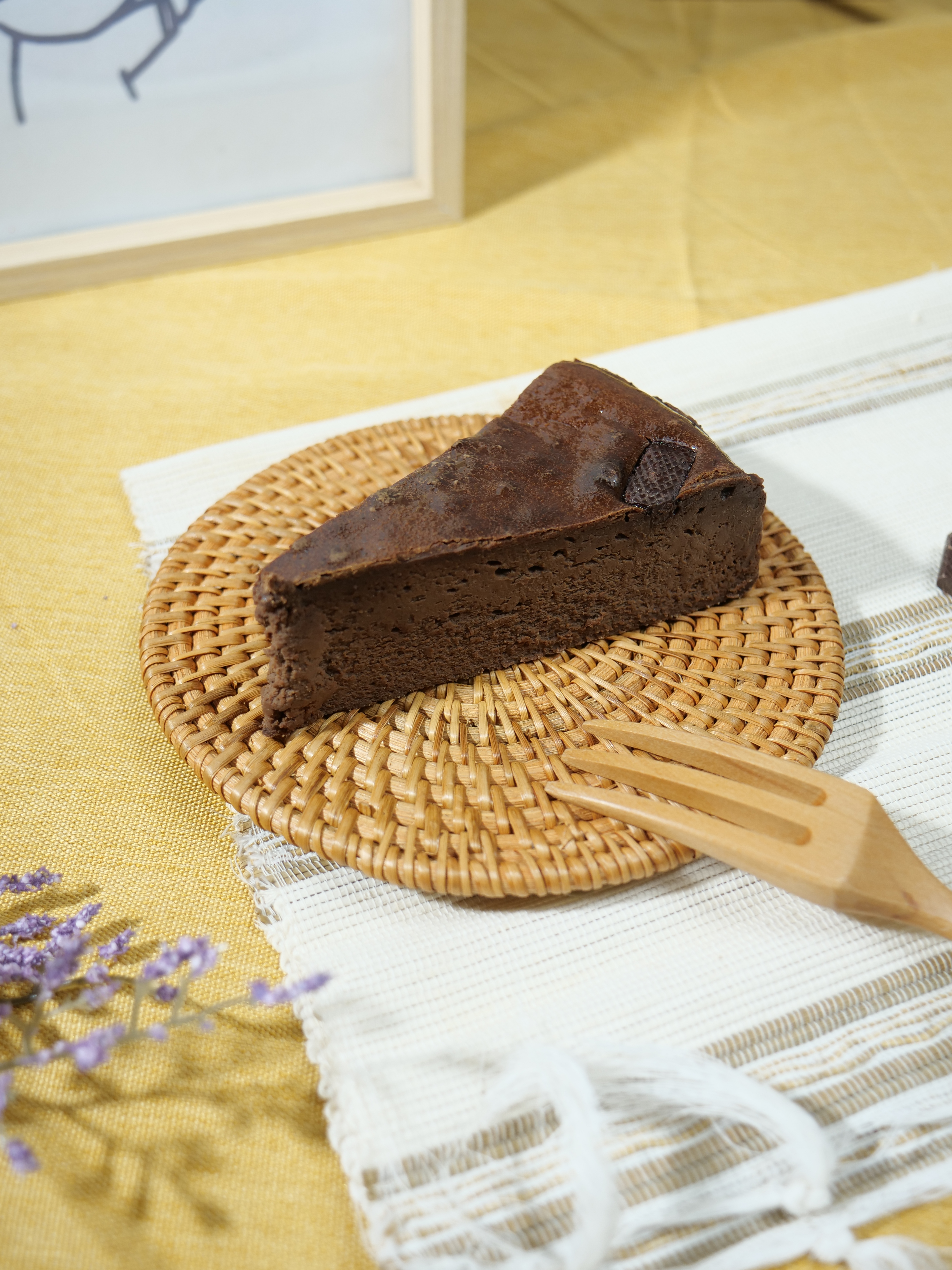 Double Chocolate Burnt Cheesecake (Sliced)