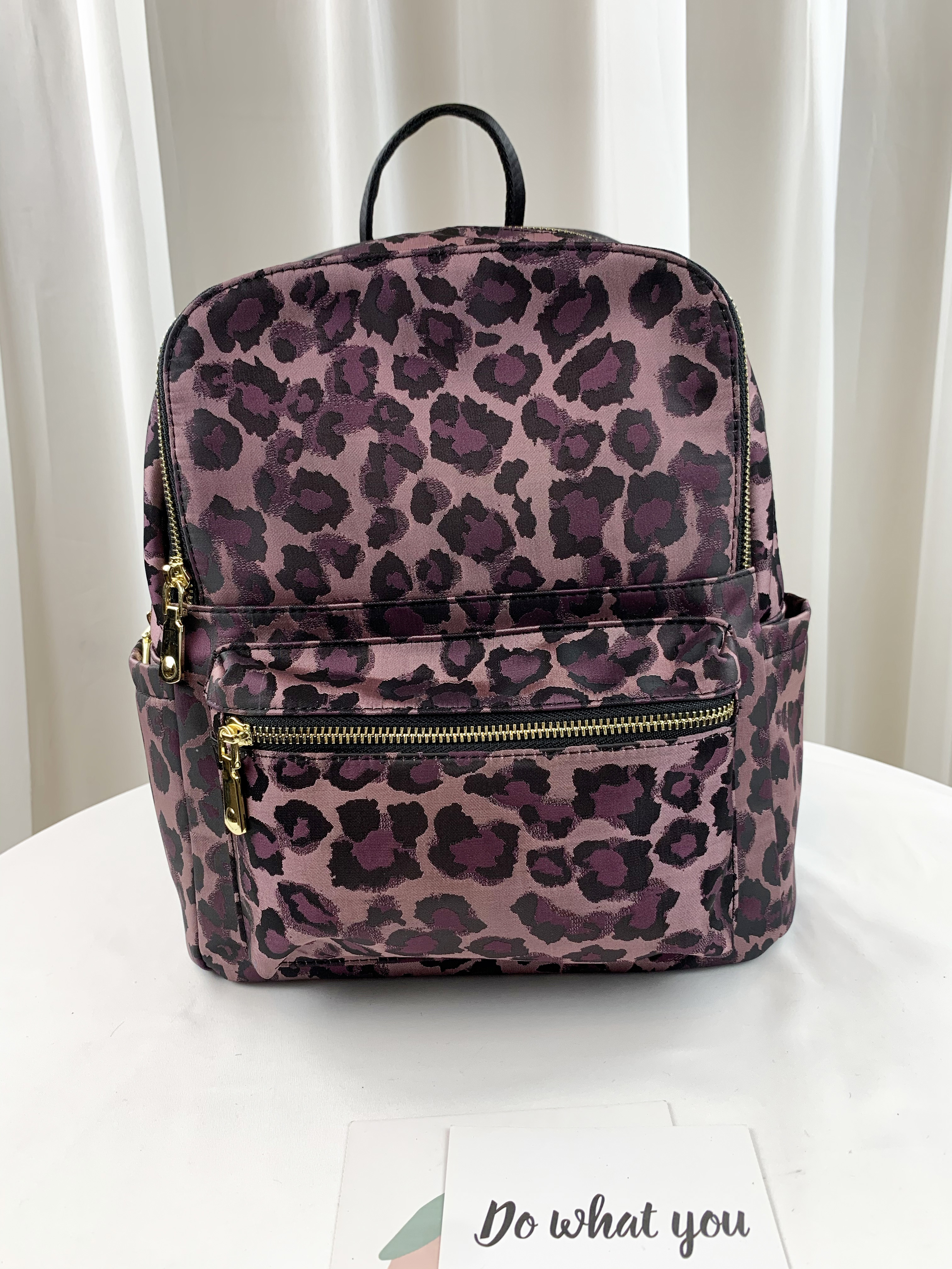 GOODS 豹紋尼龍防潑水運動風後背包 / 側背包  #2696