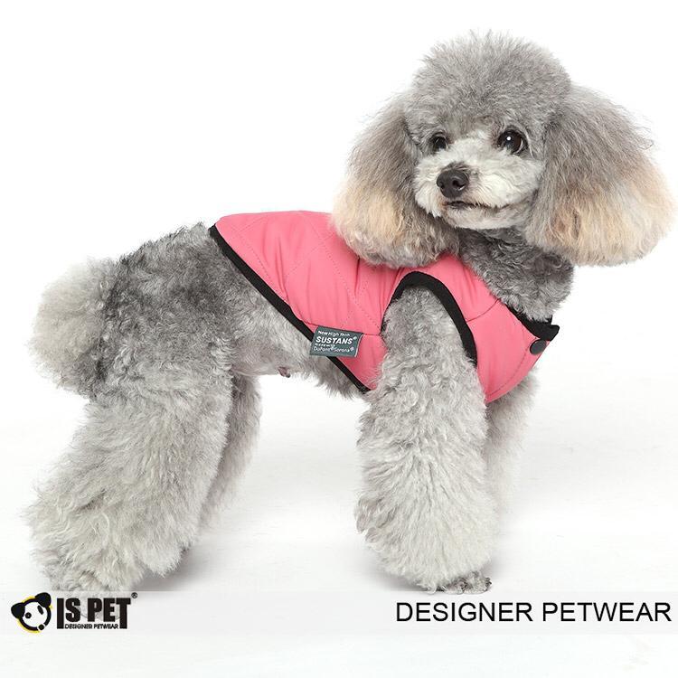 IsPet 寵物夾棉背心外套 (玫瑰粉紅色）- [4尺寸]