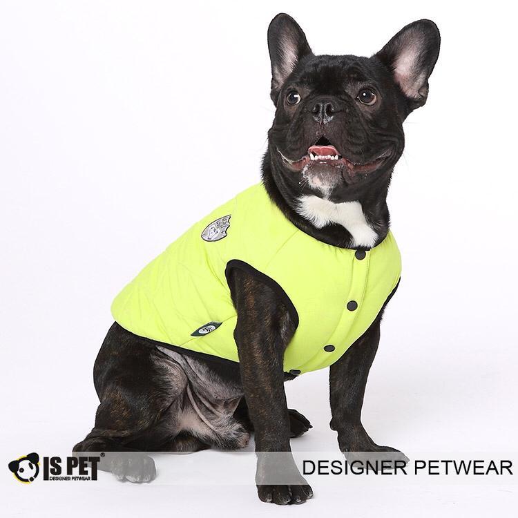 IsPet 寵物夾棉背心外套 (熒光綠色）- [3尺寸]