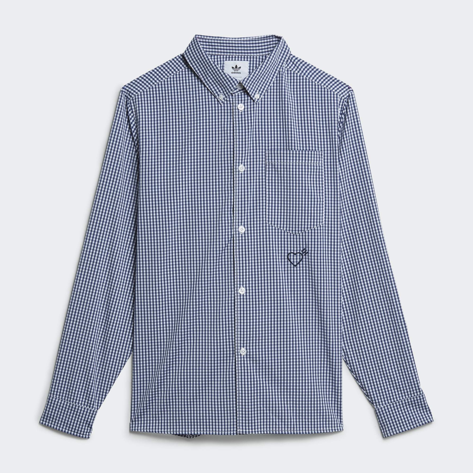 【adidas X HUMAN MADE LONG SLEEVE SHIRT 格紋襯衫】