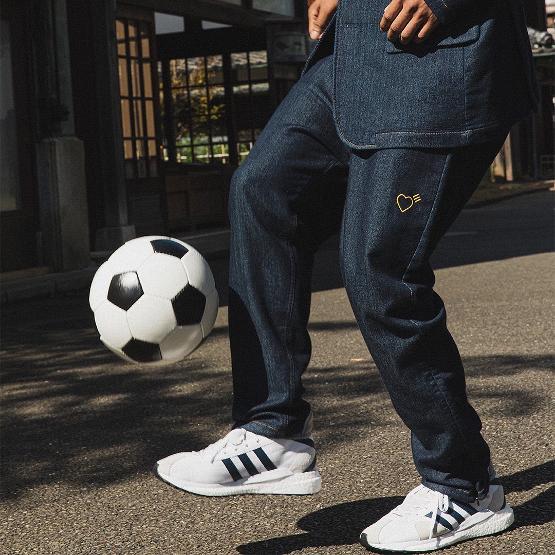 adidas X HUMAN MADE DENIM TRACK PANTS 單寧長褲】