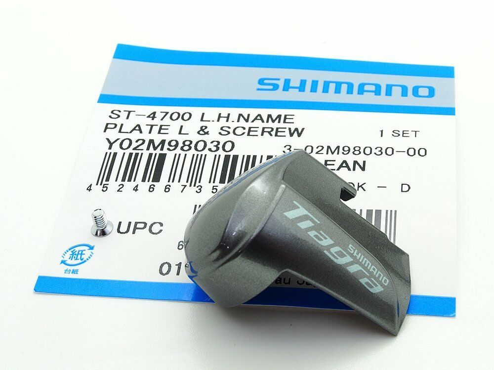 Plaque De Nom Shimano Tiagra Pour Levier Frein ST-460 – Argent, 10 Vitesses, Neuve