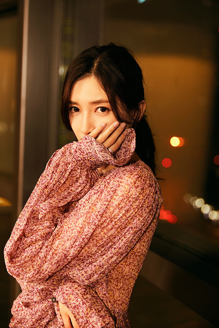 紫色碎花 雪紡洋裝