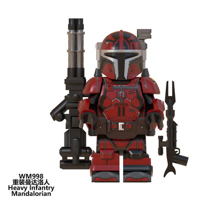 Mandalorian Heavy Infantry Armor Star Wars Custom Minifigs Fit Lego WM998