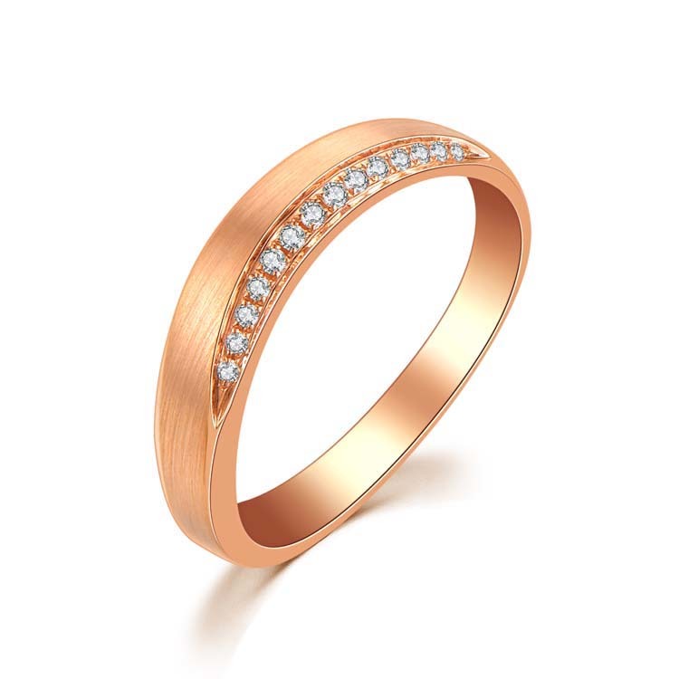 【情侶戒】18K 玫瑰金鑽石情侶 / 結婚對戒