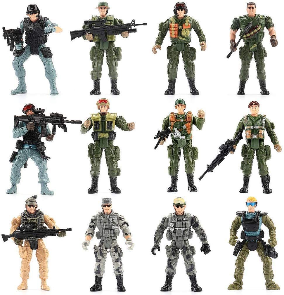 Plastic Model Playset Toy Military Weapon Army Sand Scene Model Toy Accessory 