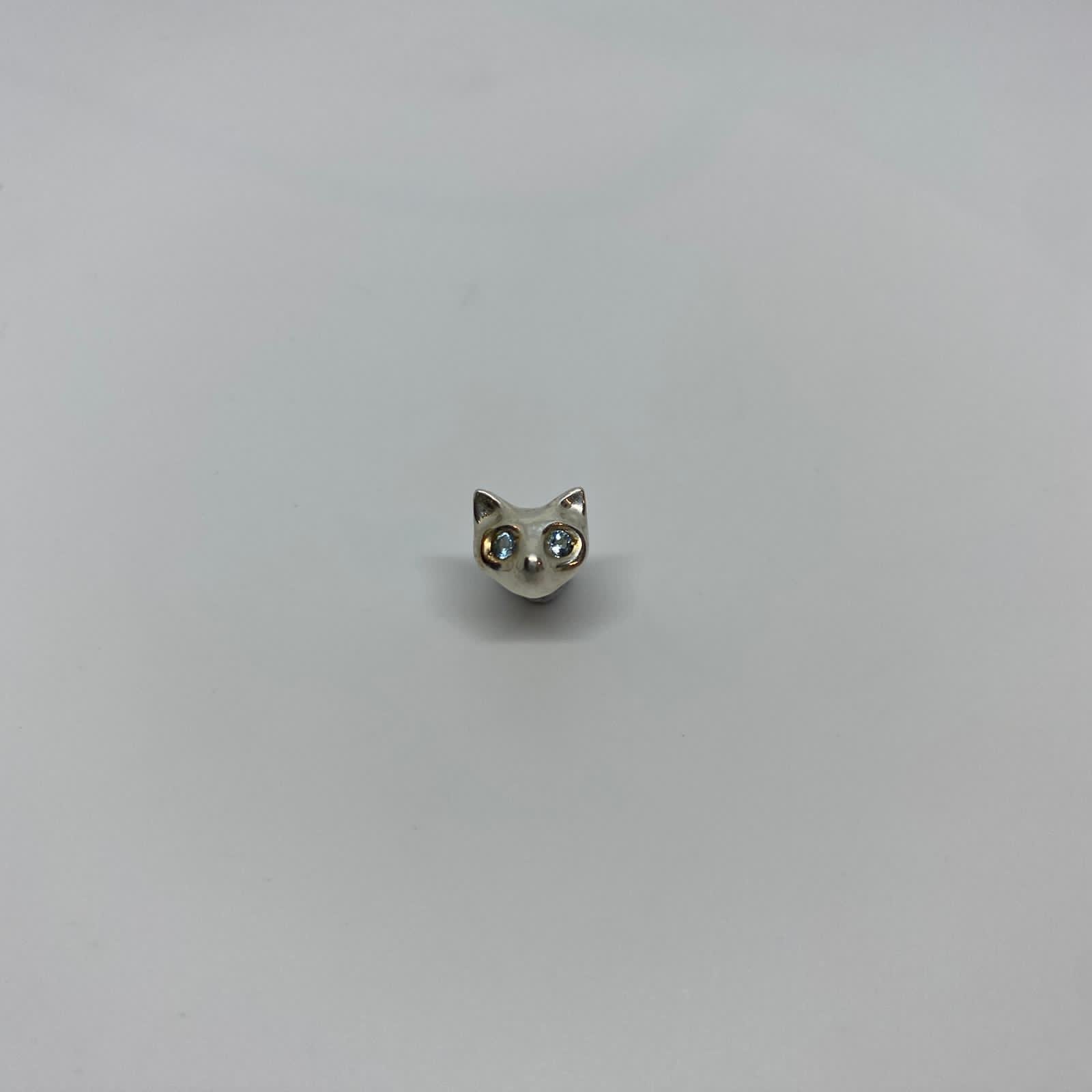 Cat Earring W/blue topaz