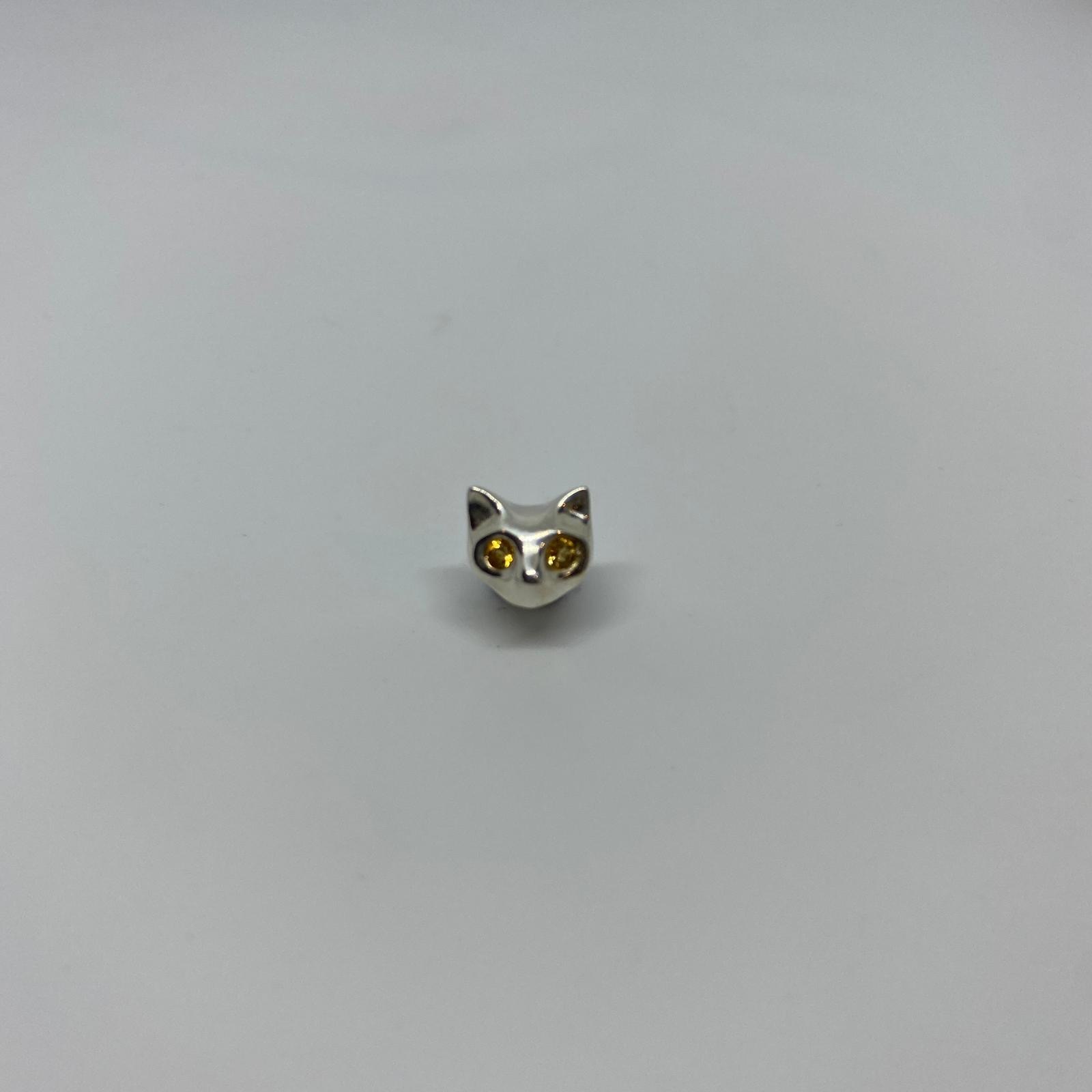 Cat Earring W/citrine