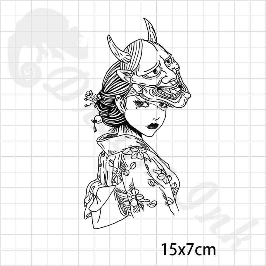 漸黑刺青貼：海妖WY071