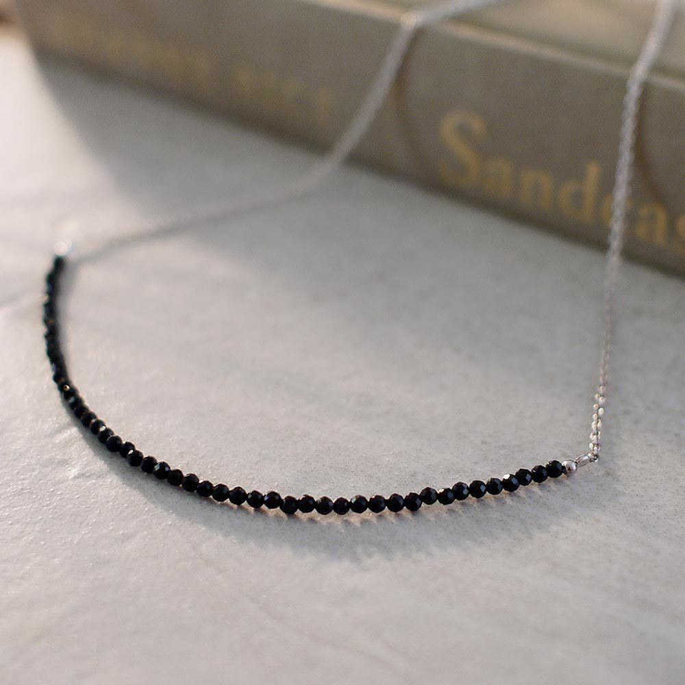 伊斯坦堡之夜純銀項鍊(黑尖晶石)/SN897
