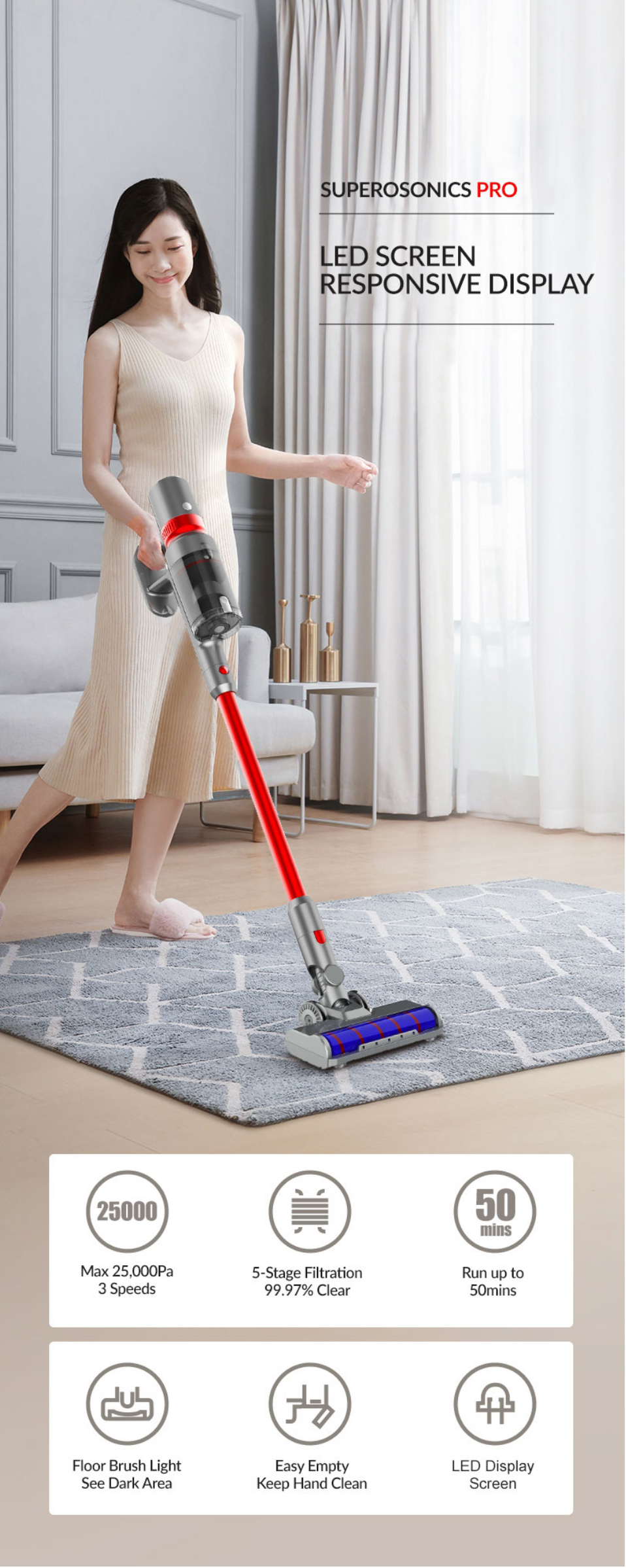 性價比之王！AIRBOT Supersonics Plus 25000Pa 強力無線吸塵機