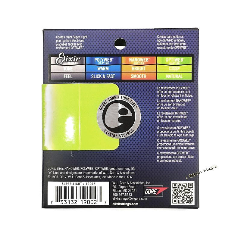 Elixir OPTIWEB 19002 鍍鎳鋼 (09-42) 超級薄膜 電吉他弦 公司貨