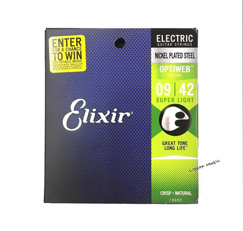 Elixir OPTIWEB 19002 鍍鎳鋼 (09-42) 超級薄膜 電吉他弦 公司貨