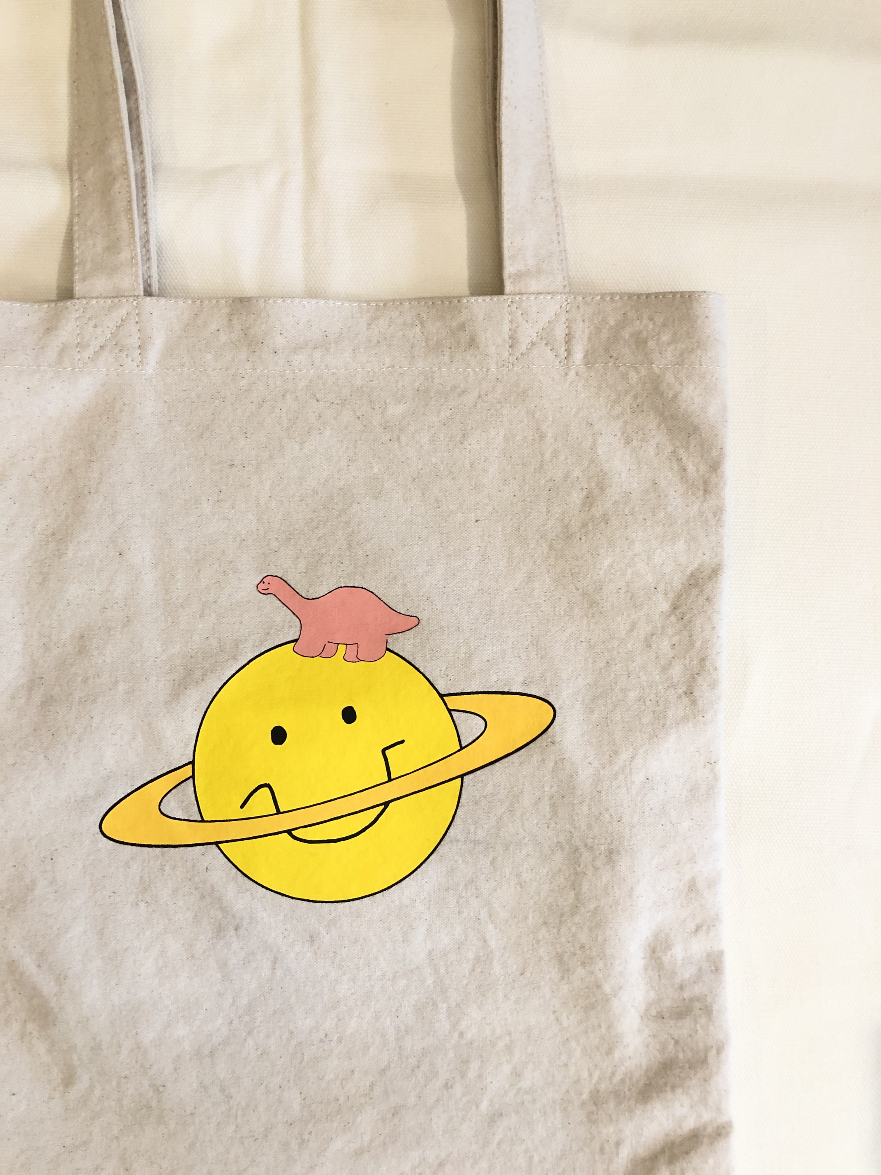 KIKI x ZOOM IN 微笑星球 水洗棉帆布側背袋