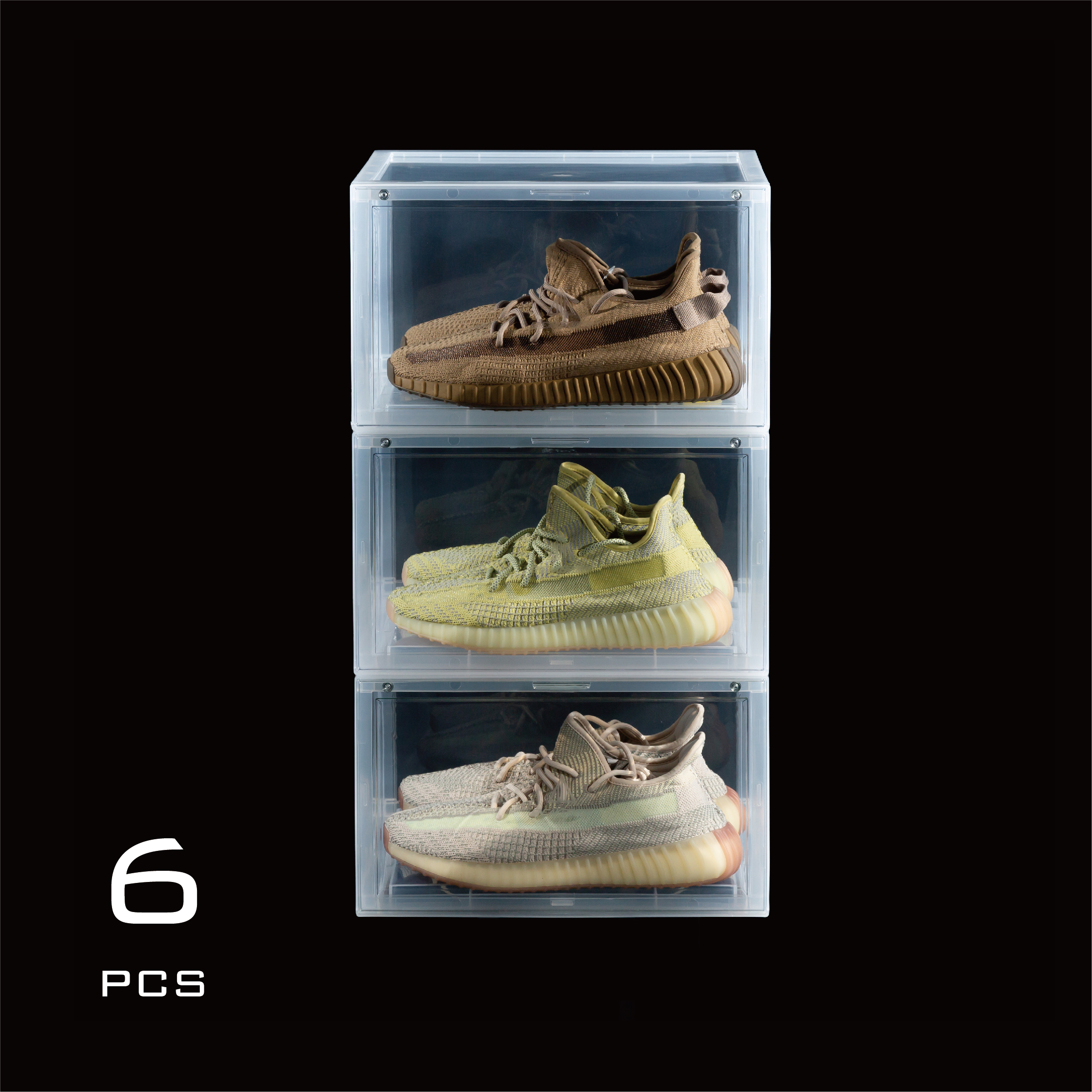 【 SNEAKERMOB | 透明 磁吸側開球鞋收納展示盒 6入組- 免運  】