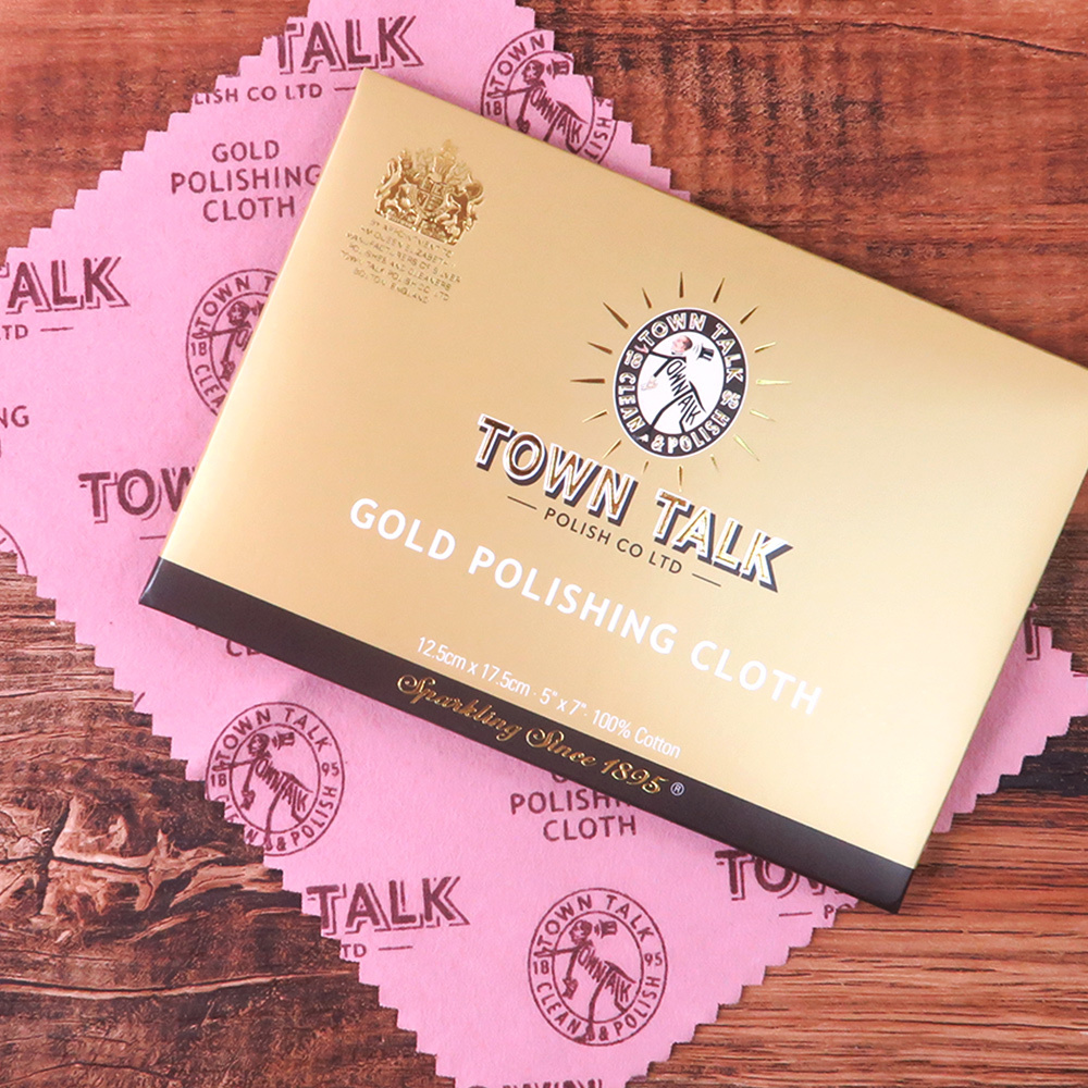 Town Talk 金器拭亮布 中款 擦金布/拭金布 黃金/白金/K金 金飾保養 純棉英國製