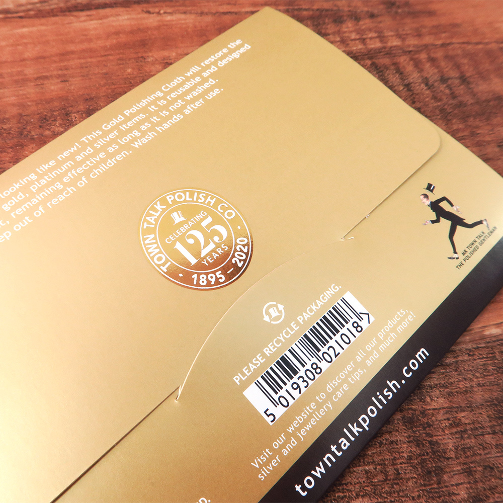 Town Talk 金器拭亮布 中款 擦金布/拭金布 黃金/白金/K金 金飾保養 純棉英國製