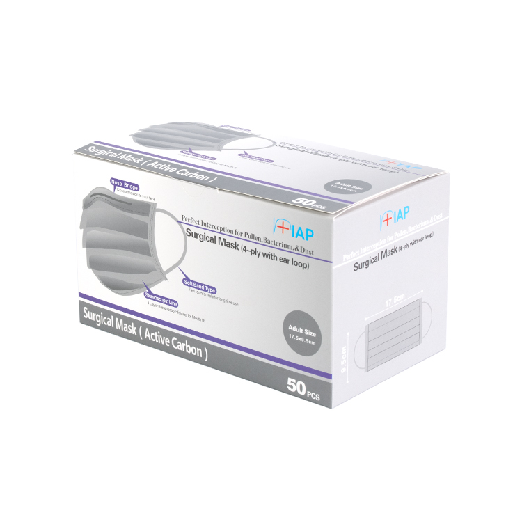 FC016ig IAP 成人口罩 - 活性炭灰 50片 獨立包裝版