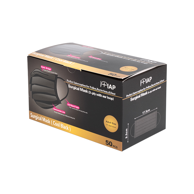 FC016ibk IAP 成人口罩 - 酷黑 (50片獨立包裝) Cool Black