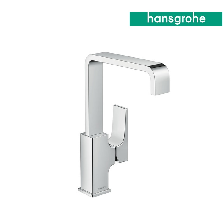 hansgrohe Metropol 32511, -000 Single lever basin mixer 230 with lever handle and push-open waste set