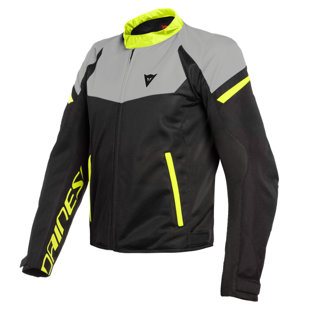 DAINESE BORA AIR TEX JACKET BLACK/MAGNESIO-MATT/FLUO-YELLOW 黑銀螢光黃 夏季防摔衣