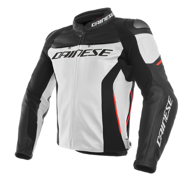 DAINESE RACING 3 LEATHER JACKET WHITE/BLACK/RED 白黑紅 皮衣
