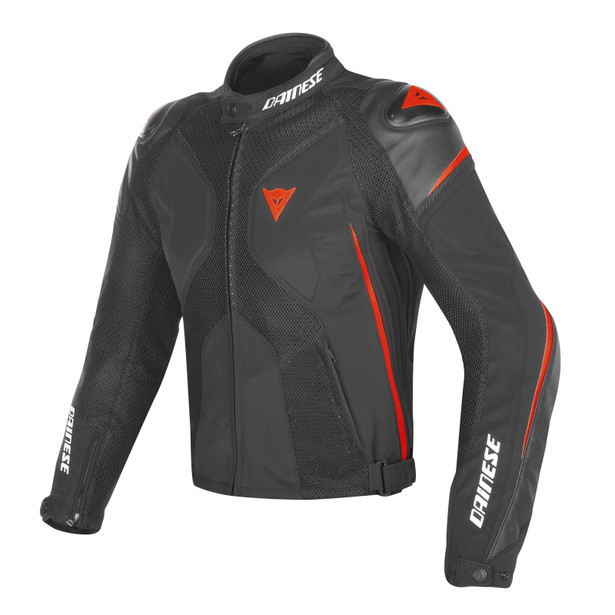 DAINESE SUPER RIDER D-DRY JACKET BLACK/BLACK/RED-FLUO 黑黑螢光紅 防水 四季防摔衣