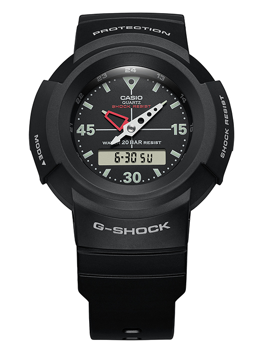 萬年鐘錶 - G-SHOCK  經典復刻 防震電子錶  AW-500E-1E 錶徑: 47.7MM