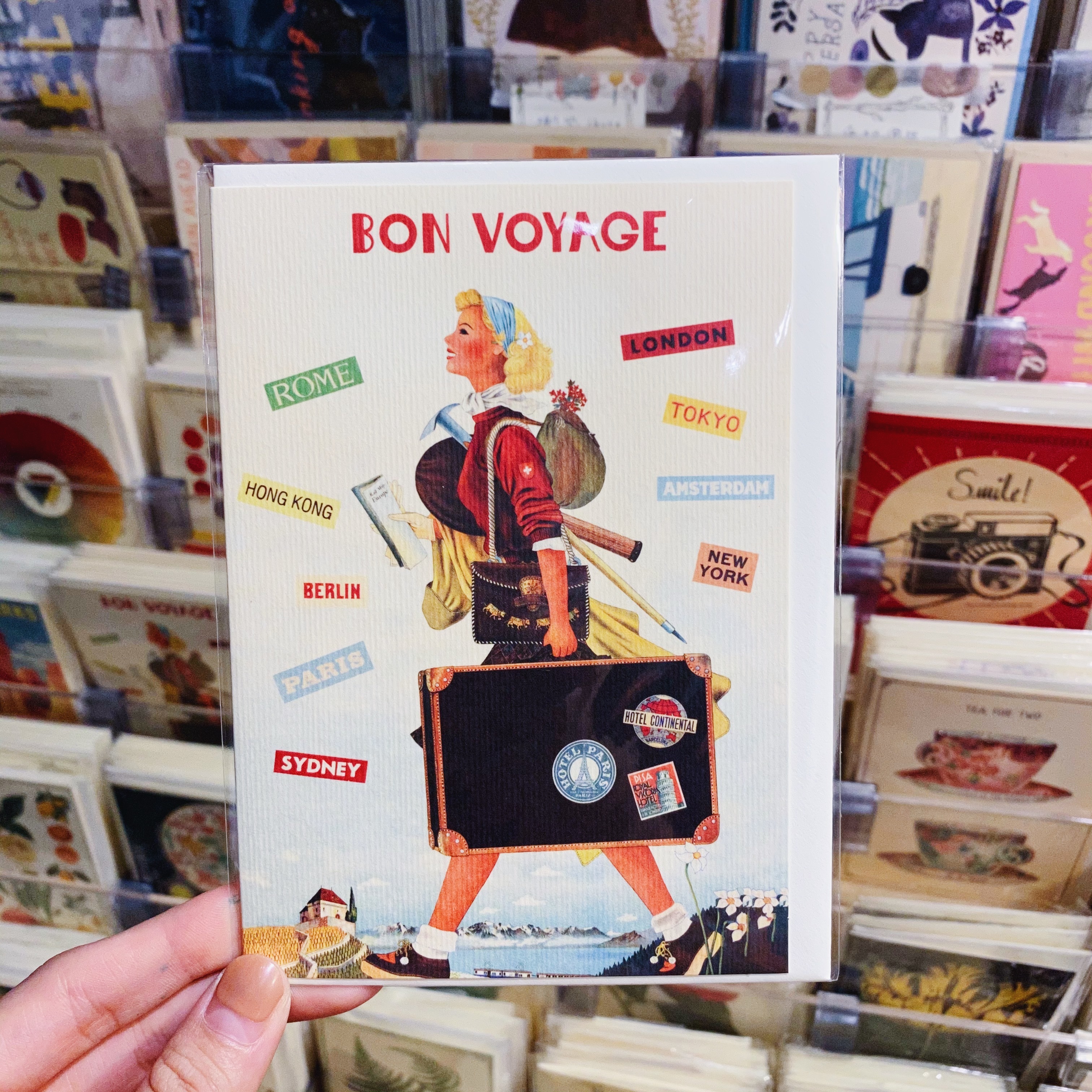 Cavallini 女孩看世界 萬用卡片 賀卡