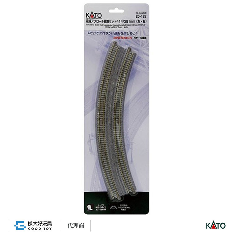【明灰色】KATO UNITRACK スラブ線路　直線S248 曲線WR414 KATO 直線線路248mm(S248) 4本入[20-000]【鉄道模型専門店レール