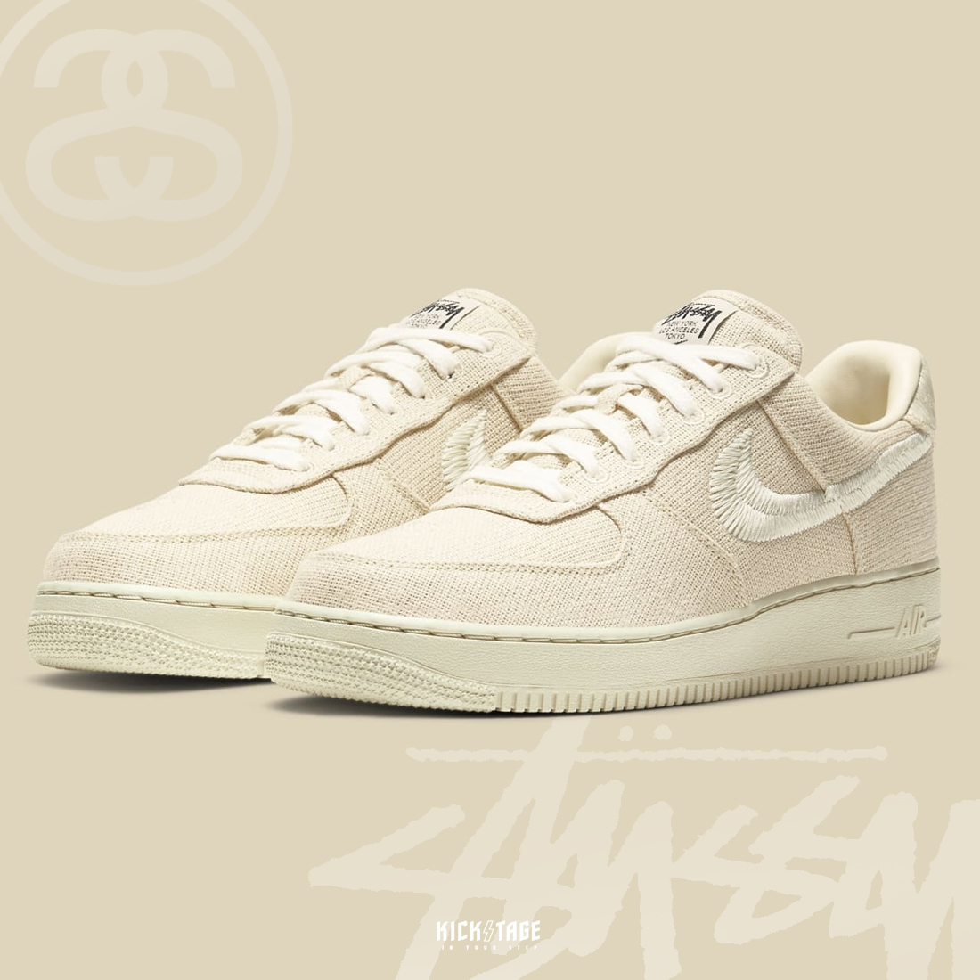 STUSSY X NIKE AIR FORCE 1 Fossil Stone米色沙色CZ9084-200