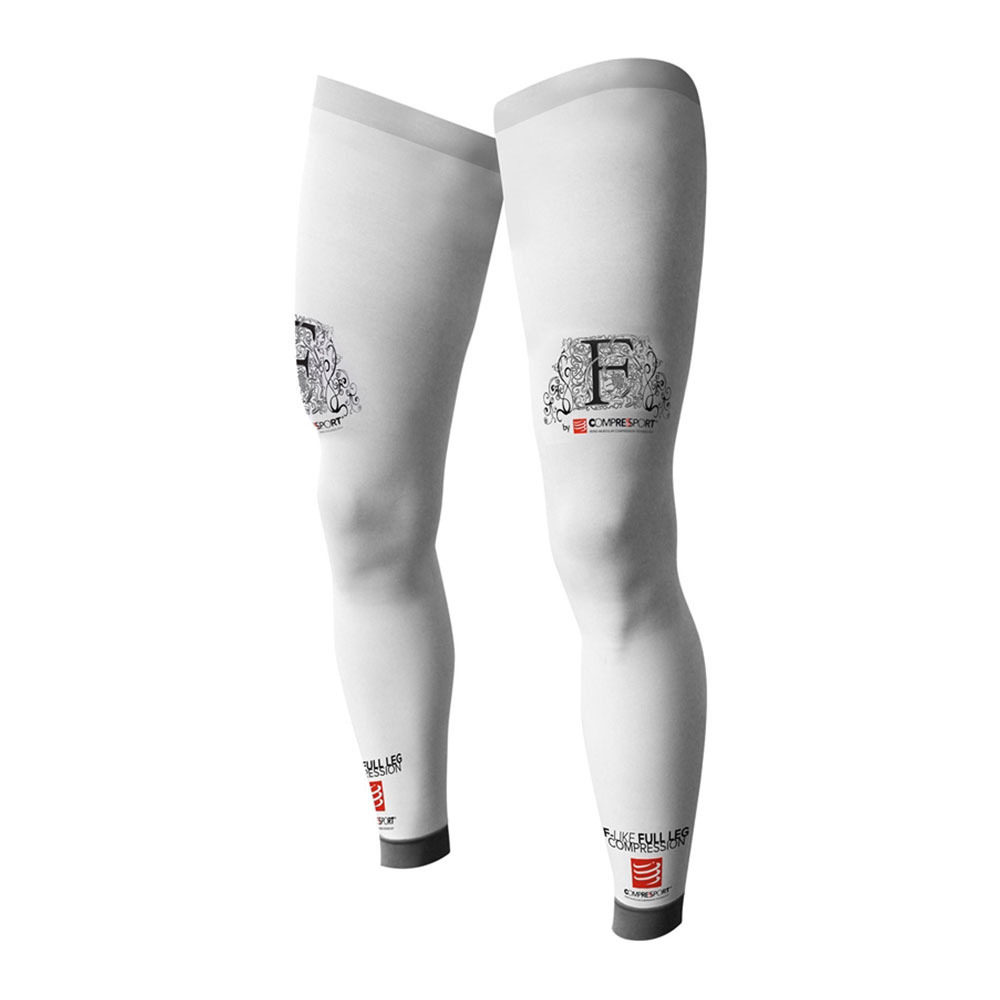 Compressport full leg sleeve WHITE T1