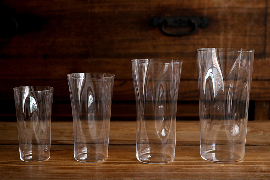 松德-薄張 皺摺 直筒杯/M 松德硝子玻璃杯