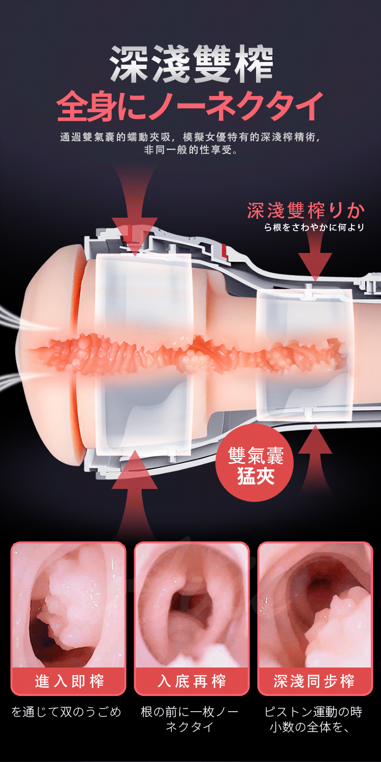 Leten 優皇四代氣囊夾吸發聲榨精飛機杯 波多野結衣