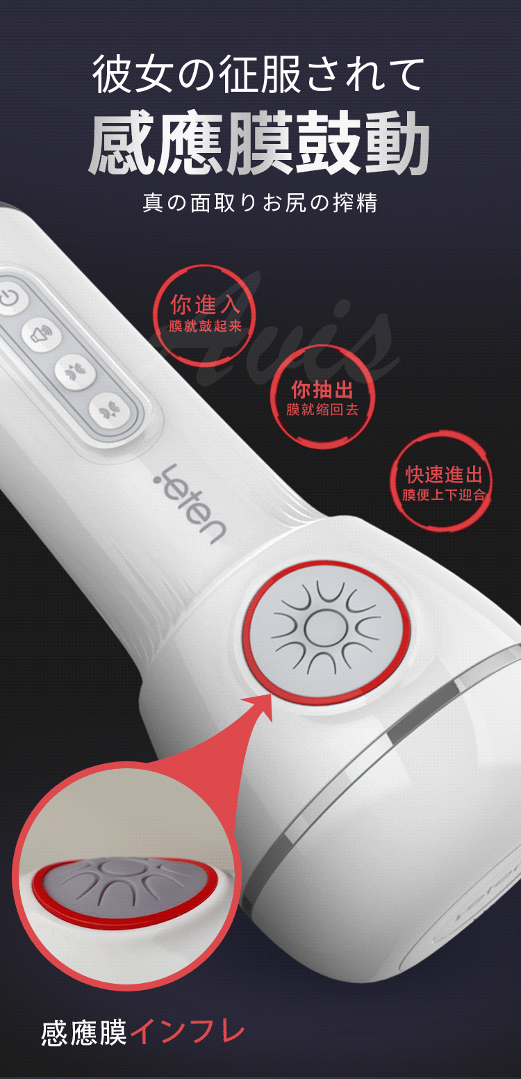 Leten 優皇四代氣囊夾吸發聲榨精飛機杯 波多野結衣