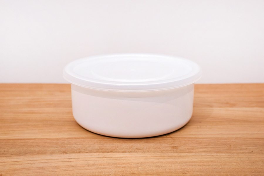 野田琺瑯-圓形保存容器16cm(塑膠蓋)RD-16